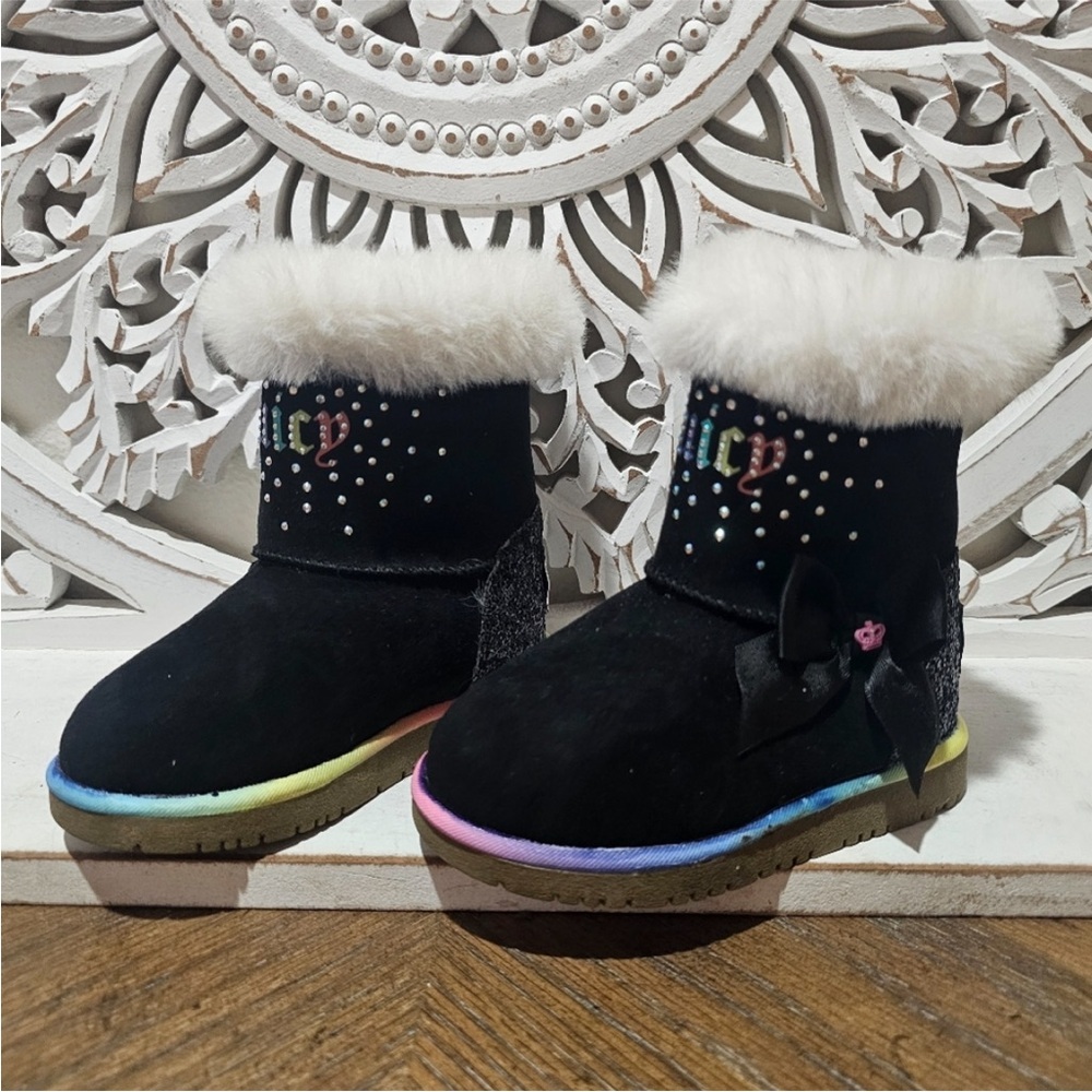 Juicy Couture Rhinestone Fur-Lined girls Boots